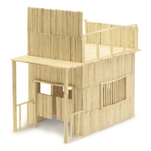 Maqueta de madera para construir modelo de casa lejano oeste